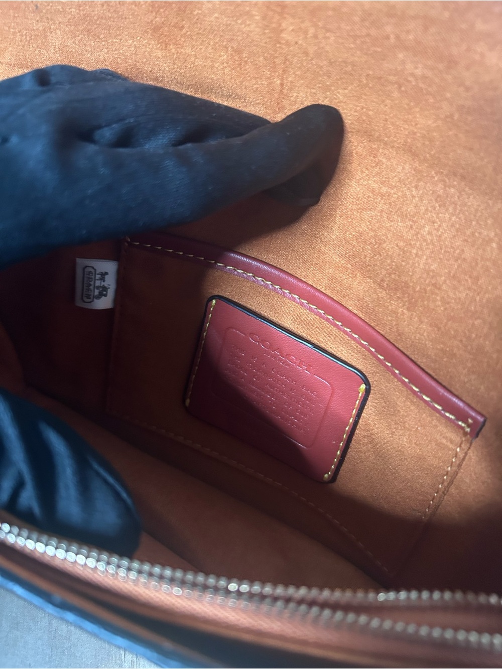 Coach White Pebbled Leather Crossbody with Gold C-Hardware - Picture 3 of 4